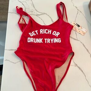 Ravesuits “get rich or drunk trying” size Large never worn